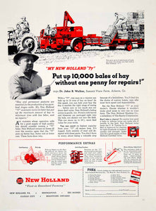 1952 Ad New Holland Haymaker Baler Farm Equipment Machinery Knotters YFQ1