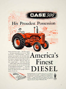 1954 Ad Cases 500 Diesel Tractor Agriculture 5-Plow Machinery Equipment YFQ1