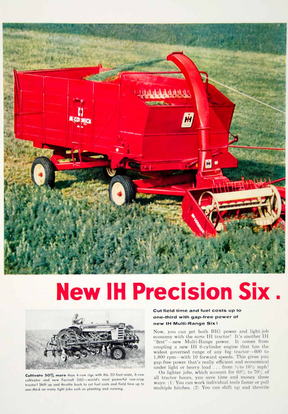 1959 Ad International Harvester Precision Six Farmall Tractor