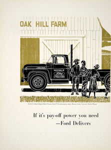 1960 Ad Ford Tractor Midvale Truck Boys Station Wagon Farmer Dearborn YFQ1