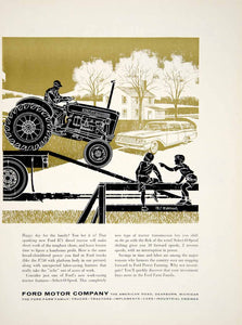 1960 Ad Ford Tractor Midvale Truck Boys Station Wagon Farmer Dearborn YFQ1