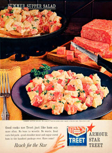 1962 Ad Armour Star Tweet Canned Ham Meat 60s Potato Salad Recipe Sixties YFR1
