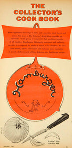 1964 Color Print Hamburger Classic 60s Recipes Pie Porcupine Balls Sixties YFR1