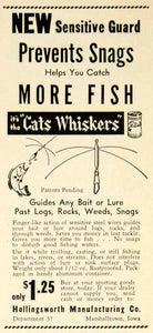 1950 Ad Hollingsworth Sensitive Guard Fishing Bait Tackle Sporting Goods YFS2