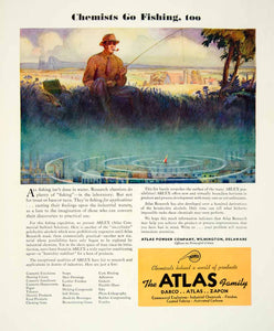 1940 Ad Atlas Family Darco Zapon Explosive Chemicals Fabrics Man Fishing YFT1