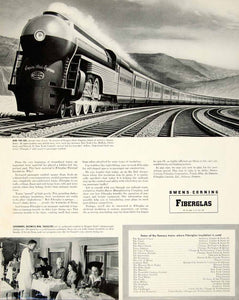 1942 Ad Trains Railroad Tracks Owens Corning Fiberglas Insulation Car YFT1