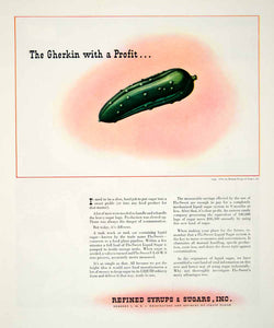 1945 Ad Gherkin Pickle Refined Syrups Sugars Yonkers Flo-Sweet Industrial YFT2