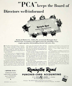 1945 Ad Remington Rand Punched-Card Accounting Keasbey Mattison Tabulating YFT2