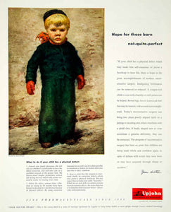 1947 Ad Upjohn Fine Pharmaceutical Company Child Baby Kalamazoo Michigan YFT3