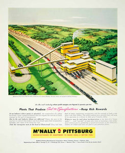1947 Ad McNally Pittsburgh Manufacturing Corporation Plant Coal Train YFT3