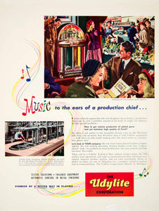 1949 Ad Udylite Corporation Music Jukebox Plating Machine Rudolph Wurlitzer YFT4