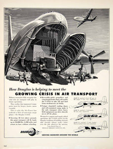 1949 Ad Douglas Aircraft Company Aviation Transportation Truck Import YFT4