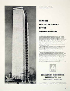 1950 Ad 200 Madison Ave New York Combustion Engineering Superheater UN YFT5