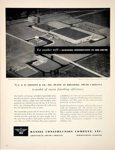 1950 Ad Daniel Construction Greenville South Carolina JP Steven Plant YFT5