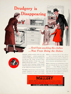 1950 Ad PR Mallory Dishwasher Interval Timer Switch Appliance Housewife Art YFT6