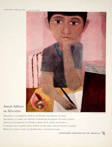 1950 Ad Container Corporation America Joseph Addison Quote Leo Lionni Art YFT6