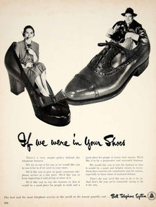 1951 Ad AT&T Bell Telephone Utilities Communication Operator Shoes Footwear YFT7
