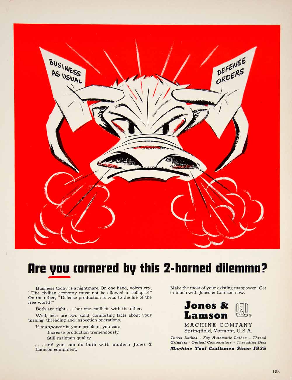 1951 Ad Jones Lamson Turret Lathes Thread Grinder Machinery Tool Industrial YFT7