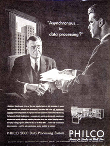 1960 Ad PHILCO 2000 Data Processing System Computer Technology Asynchronous YTF8