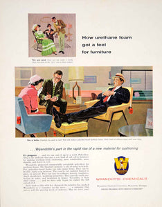 1960 Ad Wyandotte Chemicals Michigan Urethane Foam Furniture Showroom Chair YTF8