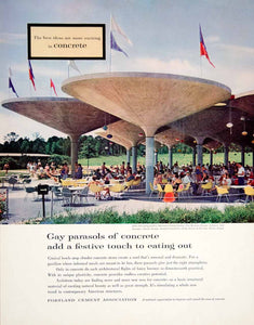 1960 Ad Portland Cement Concrete Parasols Robin Lake Ida Cason Callaway YTF8