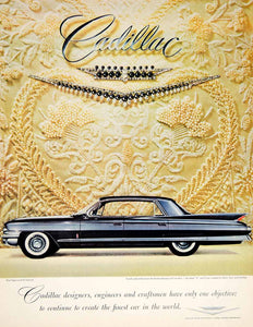 1961 Ad Cadillac Fleetwood 60 Special Automobile Car General Motors Jewels YTF8