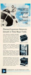 1961 Ad Dorsett Electronics Space Ship Aerospace Industrial Electronics YTF8