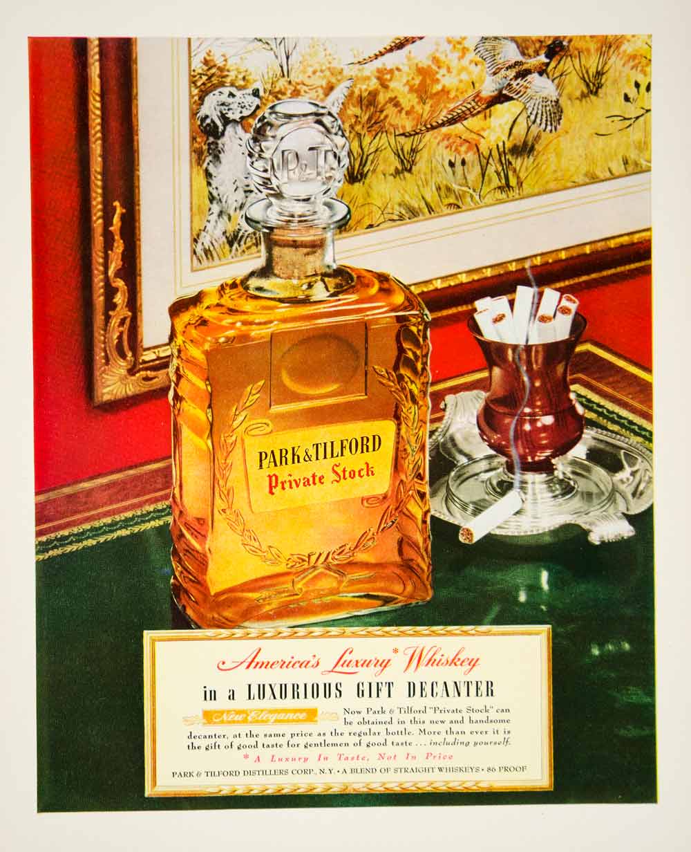 1952 Ad Park Tilford Private Stock Blended Whiskey Alcohol Liquor New York YFT9