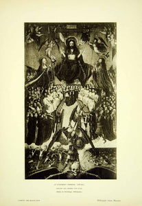 1920 Heliotype Jugement Dernier Last Judgement Jan Van Eyck Religion Jesus YGBA1
