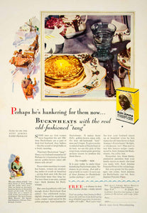 1929 Ad Aunt Jemima Buckwheats Pancake Flour Food Black Americana Breakfast YGH1