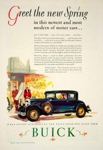 1929 Ad Buick Six Two-Door Sedan Car Automobile Roaring Twenties Classic YGH1 - Period Paper
