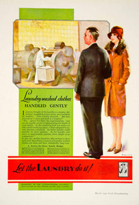 1929 Ad Wash Machine Laundromat Appliance Art Deco Alice Gartley Ted Hall YGH1 - Period Paper
