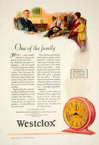1929 Ad Western Clock Westclox Big Baby Ben Alarm Household Timepiece Watch YGH1