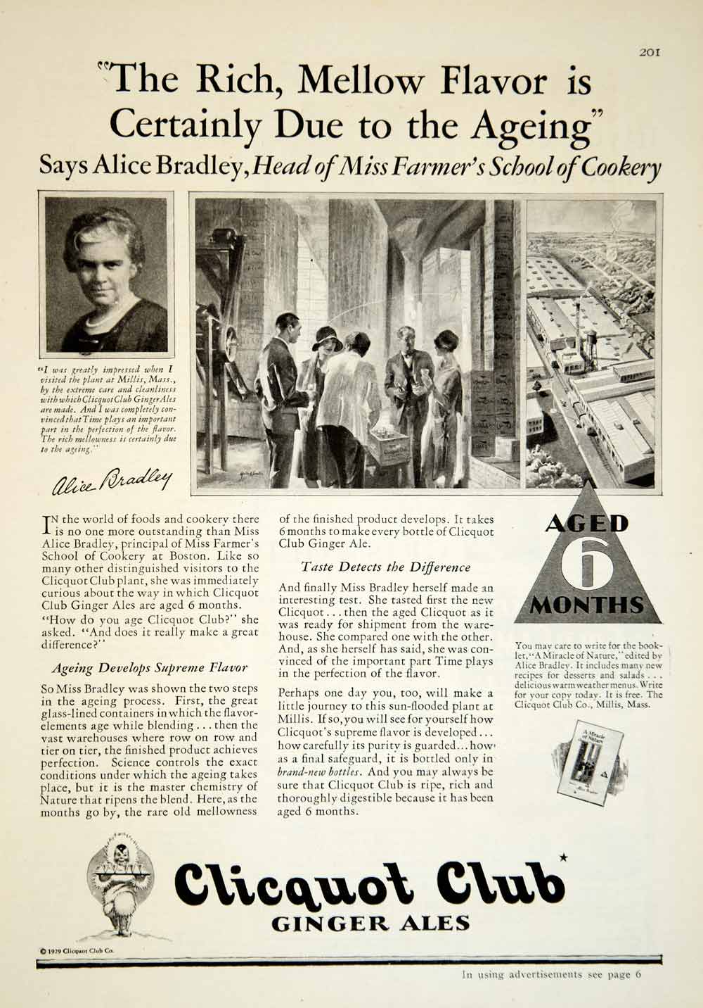 1929 Ad Clicquot Club Ginger Ale Soda Pop Soft Drink Alice Bradley Beverage YGH1