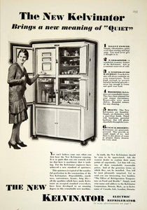 1929 Ad Kelvinator Refrigerator Kitchen Appliance Household Twenties Era YGH1
