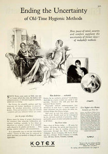 1929 Ad Kotex Tampon Feminine Hygiene Pad Art Deco Health Beauty Women YGH1