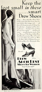 1929 Ad Irving Drew Arch Rest Shoe Women Clothing Art Deco Twenties Fashion YGH1