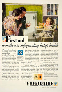 1929 Ad Frigidaire Refrigerators General Motors Baby Milk Food Cold Control YGH2