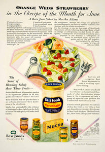 1929 Ad Best Foods Gold Medal Mayonnaise Nucoa Pickle Relish Salad Dressing YGH2