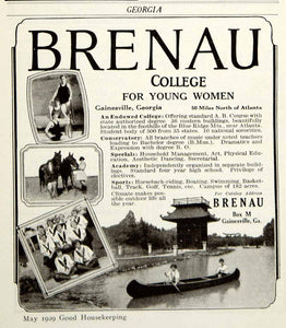 1929 Ad Brenau College Young Women Gainesville Georgia Education School YGH2