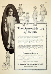 1929 Ad Dr. Denton Sleeping Garment Mills Children Clothing Baby Nightgown YGH3