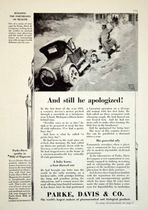 1929 Ad Parke Davis Pharmaceutical Biological Car Automobile Snow Medical YGH3