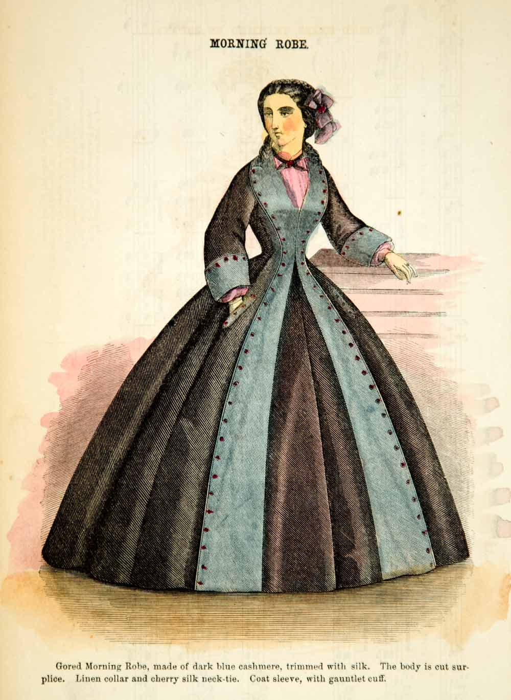1862 Wood Engraving Victorian Lady Morning Robe Godey's Fashion Plate – Period Paper Historic Art LLC 1862 Wood Engraving Victorian Lady Morning Robe Godey's Fashion Plate – Period Paper Historic Art LLC
