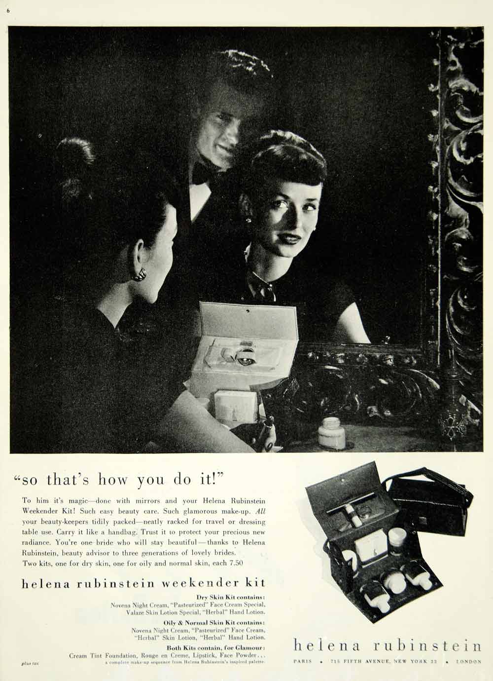 1946 Ad Helena Rubinstein Weekender Kit Makeup Cosmetics Health Beauty YHB2