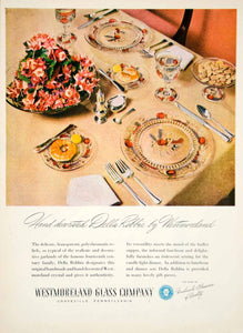 1946 Ad Westmoreland Glass Della Robbia Crystal Dishes Kitchen Household YHB2