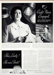 1944 Ad Ponds Cold Cream Dorothy Forrester Cadet Nurse Charles C Carmichael YHB4