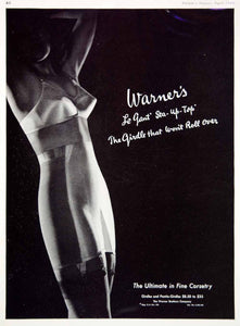 1944 Ad Vintage Warner Le Gant Girdle Corset Foundation Garments