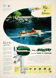 1951 Ad Kiekhaefer Mercury Super 10 Hurricane Outboard Boat Motor Sporting YHF1 - Period Paper
