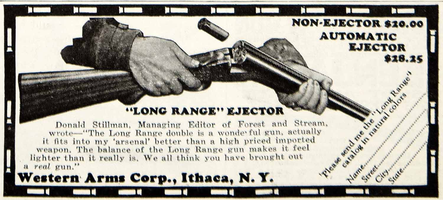 1931 Ad Western Arms Long Range Ejector Double Barrel Shotgun Hunting YHF1
