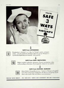 1944 Ad Nonspi Deodorant Anti-Perspirant Nurse Uniform Heath Beauty Skin YHH1
